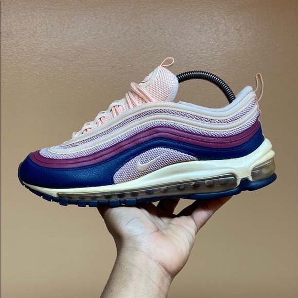 Nike Air Max 97 Crimson Tint/Plum Chalk-Blue Void - Picture 9 of 17